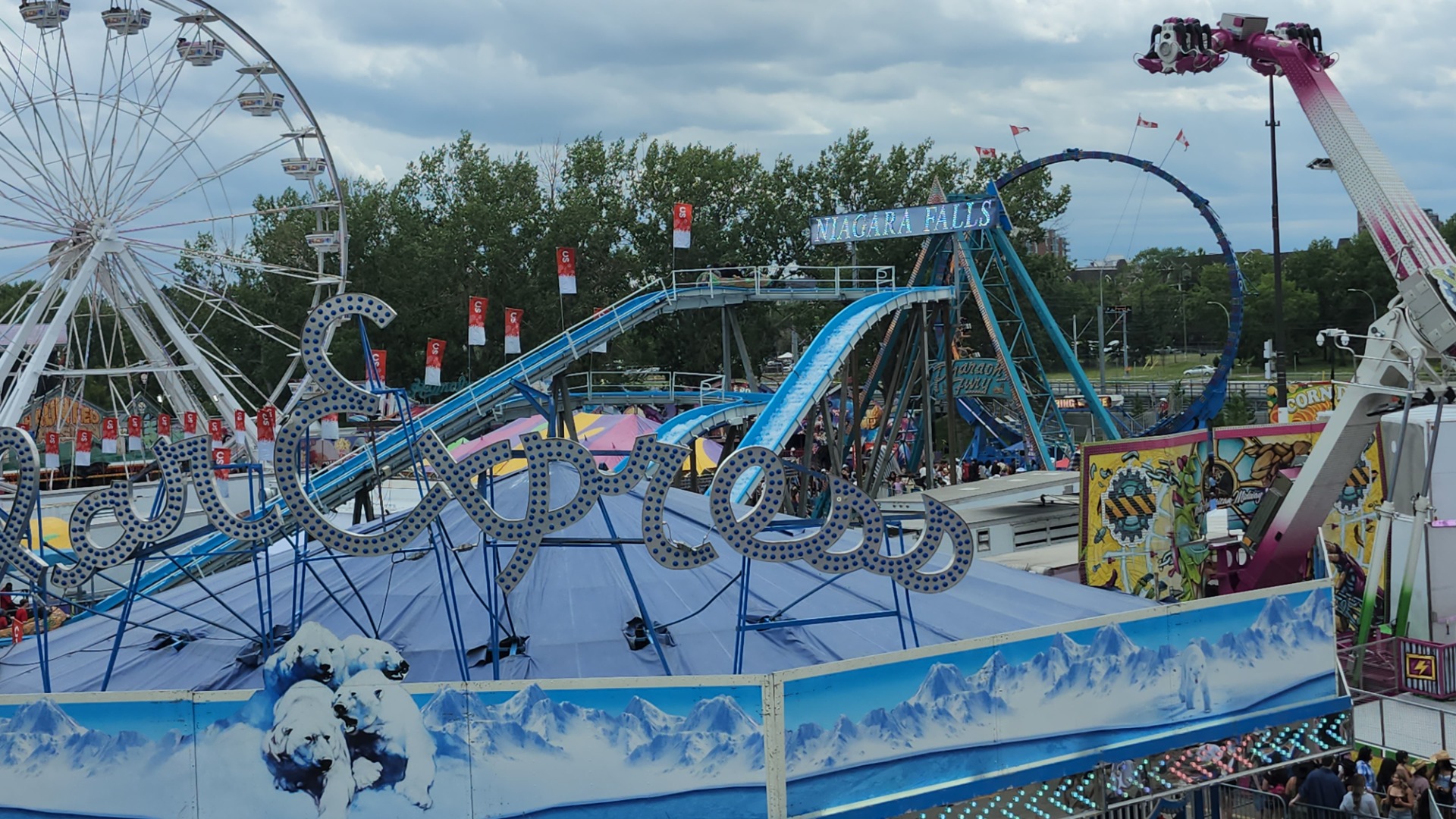vidámpark felülről